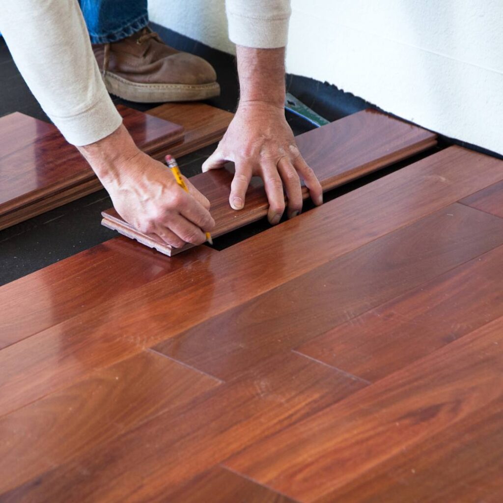 Hardwood floor installation